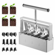 Detailed information about the product Soil Blocker,4 Cell Soil Block Maker 2 Inch with 3 Sizes Seed Pins,Seed Handheld Block Maker with Comfortable Handle,Garden Blocking Tools for Seedings,Cuttings,Greenhouses