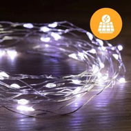 Detailed information about the product Solar + USB 200 LED Dual Use Wire Lights -19.9m, available in 3 Colors - Cool White