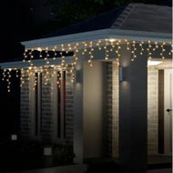 Detailed information about the product Solar 200 LED Icicle Lights -3.9m x 33cm, available in 3 Colors - Cool White