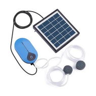 Detailed information about the product Solar Air Pump Kit Pond Aerator Hydroponic Bubble Oxygenator 1.5W Battery Hoses Stones 3 Modes Water Garden Fish Tank