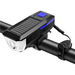 Solar and USB Rechargeable Mountain Bike Night Cycling High Brightness Bike Front Light and 120dB Horn Bicycle Light Blue. Available at Crazy Sales for $14.95