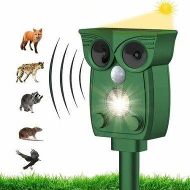 Solar Animal Repellent Ultrasonic,Rat Repeller,Bird Repeller,Cat,Rat,Dog,Bird,Fox,Etc,Outdoor Animal Repeller With Flashing Led Light