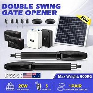 Detailed information about the product Solar Automatic Gate Opener Double Swing Door Operator Remote Control Kit 600kg Auto Motor System Driveway Home Security