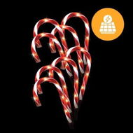 Detailed information about the product Solar Candy Cane Path Lights -8 Pack, 32cm