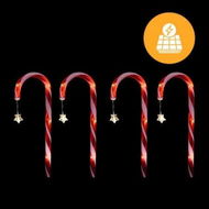 Detailed information about the product Solar Candy Canes with Stars - 4 Pack