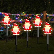 Detailed information about the product Solar Christmas Garden Stake Lights, Outdoor Waterproof Solar Santa Claus Garden Stake Christmas Pathway Lights