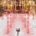 Solar Christmas Lights Candy Cane Pathway 80 Red LED Outdoor Waterproof IP65 8 Modes 10 Pcs. Available at Crazy Sales for $39.99
