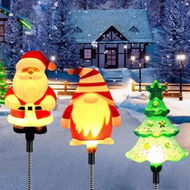 Detailed information about the product Solar Christmas Lights Outdoor, 3 Pack Christmas Decorations, Solar Powered LED Lights, Pathway Light for Yard Patio Garden Decoration