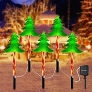 Detailed information about the product Solar Christmas Pathway Lights Outdoor,Waterproof Led Christmas Tree Lights,Christmas Decorations Outdoor For Yard Patio Walkway Garden Decor