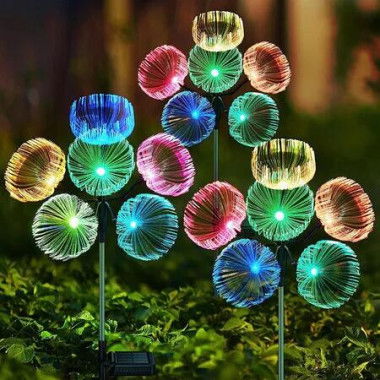 Solar Christmas Tree Decorations LED Lights Jellyfish Outdoor 30Inch 76cm Trees 2 Pcs Energy Powered Yard Pathway Xmas Decor