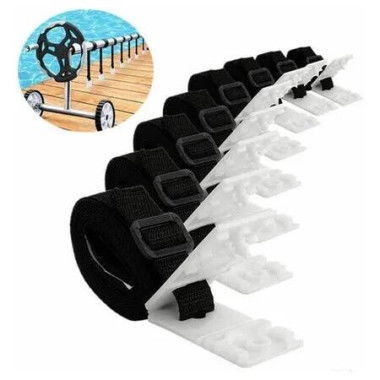 Solar Cover Reel Attachment Kit Blanket Swimming Pool Straps and Clips Reel Strap kit for In Ground Swimming Blanket Reels