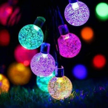 Solar Fairy Lights Outdoor Waterproof 50 LED Solar Garden Lights (Multi-Colored)