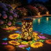 Solar Floral Garden Lantern Iron Hanging Light Hollow Shadow Outdoor Waterproof Decor Colorful. Available at Crazy Sales for $39.99
