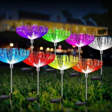 Solar Flowers Garden 7-Color Changing Lights For Yard Patio Garden Pathway