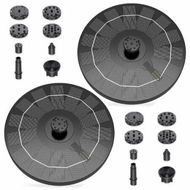 Detailed information about the product Solar Fountain Pump 2.5W,16cm Solar Powered Water Fountain,Solar Pump with 6 Nozzles for Garden,Ponds,Pool,Fish Tank,Outdoor and Aquarium,2 Pack