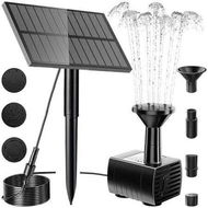 Detailed information about the product Solar Fountain Pump Kit with 7 Nozzles for Bird Bath Pond Fish Tank Garden Pool Solar Powered Water Pump Outdoor