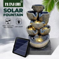 Detailed information about the product Solar Fountain Water Feature Waterfall Garden Bird Bath Fish Pond Pool Led Lights Pump Indoor Outdoor Energy Powered Panel Landscape Decoration 5-Tier