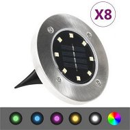 Detailed information about the product Solar Ground Lights 8 Pcs LED Lights RGB Colour