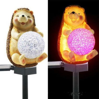 Solar Hedgehog Stake Lights Multi-Color LED Waterproof Hedgehog Decorative Lights for Yard Patio Garden Lawn Decoration(1 Pack)