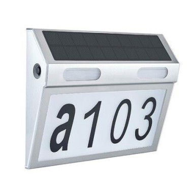 Solar House Number Plaque Light With 200LM Motion Sensor LED Light Address Number For Home Garden Customized Letter And Number