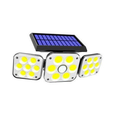 Solar Light Outdoor Motion Sensor 3 Heads Lights Solar Powered, COB LED Flood Light Motion Detected Spotlights IP67 Waterproof