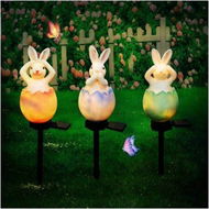 Detailed information about the product Solar Light Yard Cute Rabbit Decorative Outdoor Waterproof Resin Bunny Statue For Garden Lawn PatioPathway Pattern Random Send