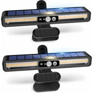 Detailed information about the product Solar Motion Sensor Light 2 Pack Clip On Solar Motion Waterproof Fence Lights Outside with 36 LEDs,6000K Portable for Garage Camping Driveway