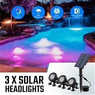 Detailed information about the product Solar Outdoor Light 3 Heads RGB Pond Fish Tank Landscape Garden Spotlight Pool Aquarium Underwater LED Multicolour Waterproof