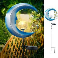 Detailed information about the product Solar Outdoor Light Moon-shape Waterproof Garden Landscape Light Cracked Glass Projection Lawn Plug Lamp