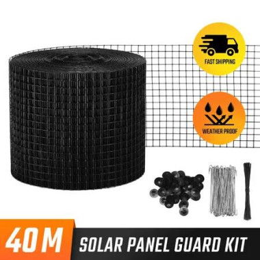 Solar Panel Bird Wire Mesh Screen Critter Guard Roll Kit Netting Fence Barrier Proof for Pigeons Rodents Squirrels 40Mx20CM