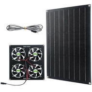 Detailed information about the product Solar Panel Exhaust Fan 30w Waterproof 4 Ventilators 4m Cable And Switch For Attic Chicken Greenhouse Shed Roof Houses RV