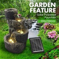 Detailed information about the product Solar Panel Powered Water Fountain Garden Features Outdoor Bird Bath 4 Tiers With Led Light