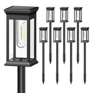 Detailed information about the product Solar Pathway Garden Lights 8PCS Waterproof Upgraded Bright Auto On Off Yard Landscape Lawn Patio Walkway Illumination