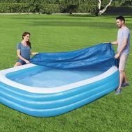 Detailed information about the product Solar Pool Cover Waterproof Protector Rectangle Dust Shield Swimming Spa Above Ground Paddling for Bestway 305x183cm Energy Saving