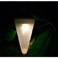 Detailed information about the product Solar Power Outdoor Garden Tree Landscape LED Cone Shape Pendant Light Lamp-Warm White