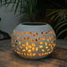 Solar Powered Table Lights Waterproof Dancing Flame Lantern Metal Decorative Light for Patio Yard Pathway White. Available at Crazy Sales for $19.99