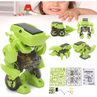 Detailed information about the product Solar Robot Building Kit Green Assembled Plastic Educational Children Technology Model Toy