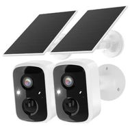 Detailed information about the product Solar Security Cameras Wireless Outdoor,Battery Powered 3K 4MP Surveillance Indoor WiFi Smart Cameras for Home Security Outside,Motion Detection, Waterproof,Color Night Vision,2 Way Audio (2Pack)