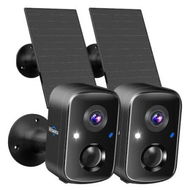 Detailed information about the product Solar Security Cameras Wireless Outdoor,Battery Powered 3K 4MP Surveillance Indoor WiFi Smart Cameras,Motion Detection,Night Vision,2 Way Audio (2Pack)