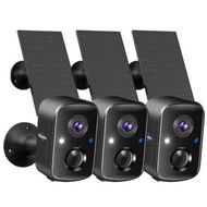 Detailed information about the product Solar Security Cameras Wireless Outdoor,Battery Powered 3K 4MP Surveillance Indoor WiFi Smart Cameras,Motion Detection,Night Vision,2 Way Audio (3Pack)