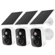 Detailed information about the product Solar Security Camerasx3 Wireless Home Surveillance Outdoor Energy Powered 3K 4MP WiFi Smart Motion Detection 2 Way Audio Color Night Vision