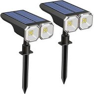 Detailed information about the product Solar Spot Lights Outdoor 18LED Solar Lights Outdoor Waterproof Spotlights 2 Pack