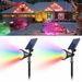Solar Spot Lights Outdoor,36 LEDs Solar Landscape Lighting with 2200mAh,Outdoor Lights Auto On/Off 2-in-1 Wall or Ground Solar Powered 2 Pack (Multicolor). Available at Crazy Sales for $39.99