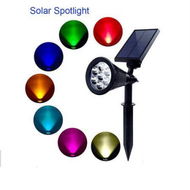 Detailed information about the product Solar Spotlights | Color-changing 7 LED Waterproof Outdoor Garden Wall Lights.