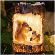 Detailed information about the product Solar Squirrel Figurine Garden Decor Decorative Lawn Ornaments Lights