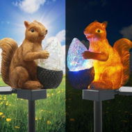 Detailed information about the product Solar Squirrel Stake Garden Lights Colorful LED Waterproof Squirrel Decorative Lights for Yard Patio Garden Lawn Decoration(1 Pack)