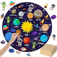 Detailed information about the product Solar System Felt Story Board Set 2.5 Ft Space Flannel Interactive Montessori Tool Birthday Gift Felt Board Universe Planet Astronaut Craft for Space Learn