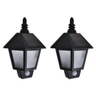 Detailed information about the product Solar Wall Lamps 2 Pcs With Motion Sensor Black