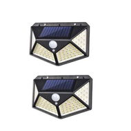 Detailed information about the product Solar Wall Light 100 LED Motion Sensor Solar Light for Garden - 2 Pack