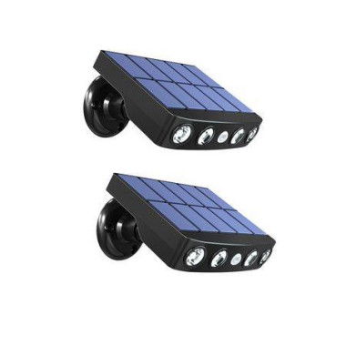 Solar Wall Lights Wireless Motion Sensor Outdoor Street Light IP65 Waterproof For Garden Walkway 2 Pack (Warm Light)